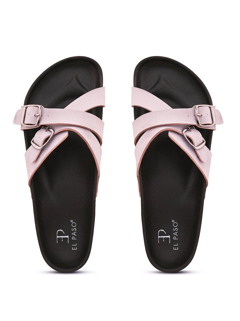 Women One Toe Flats with Buckles-23