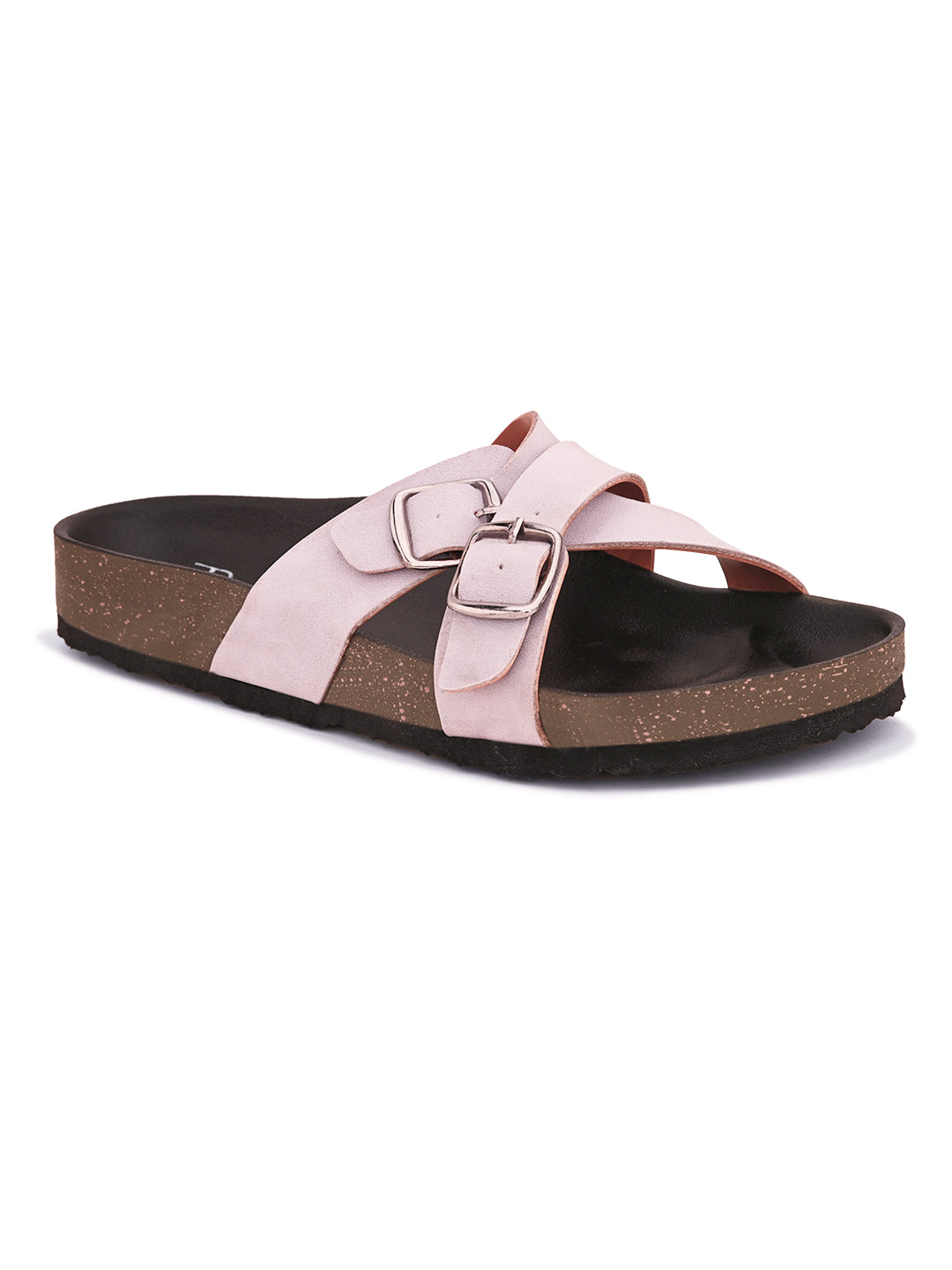 Women One Toe Flats with Buckles-19