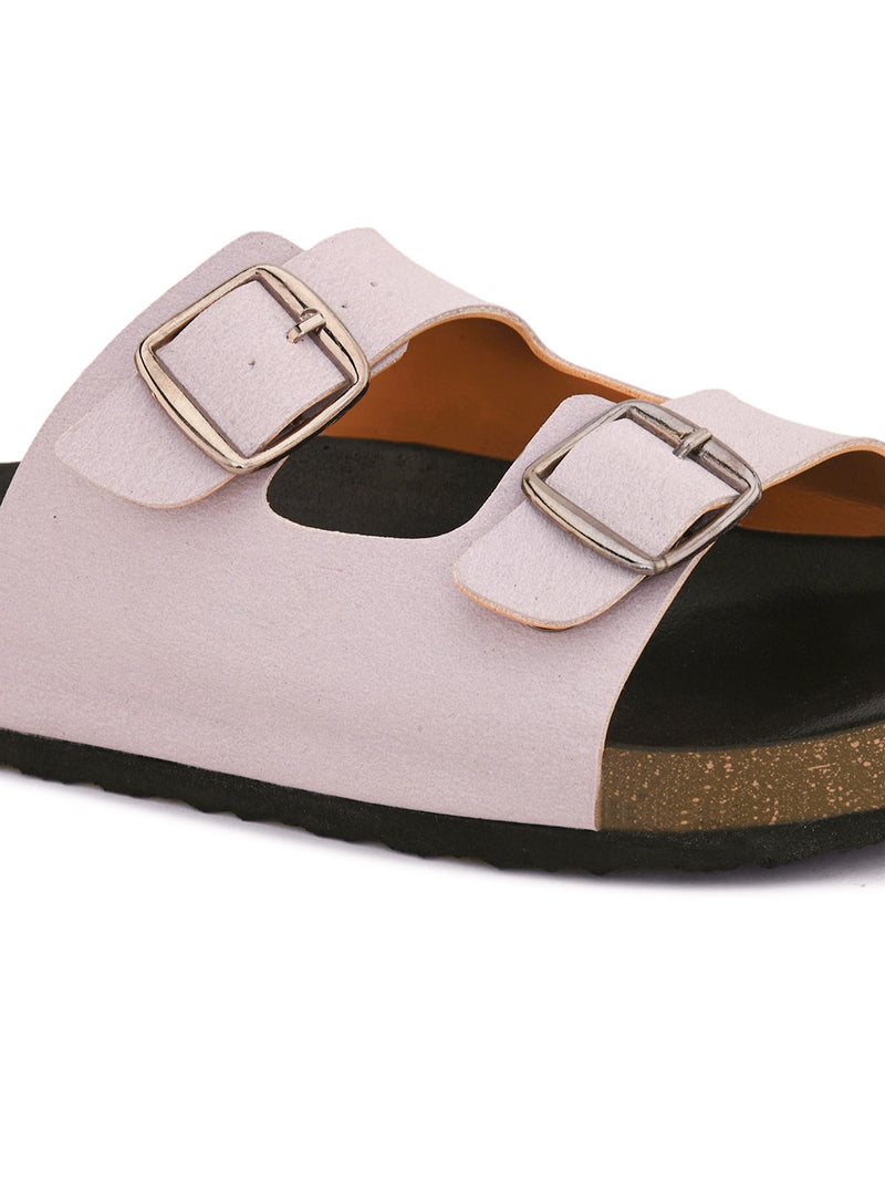 Women Open Toe Flats with Buckles-14