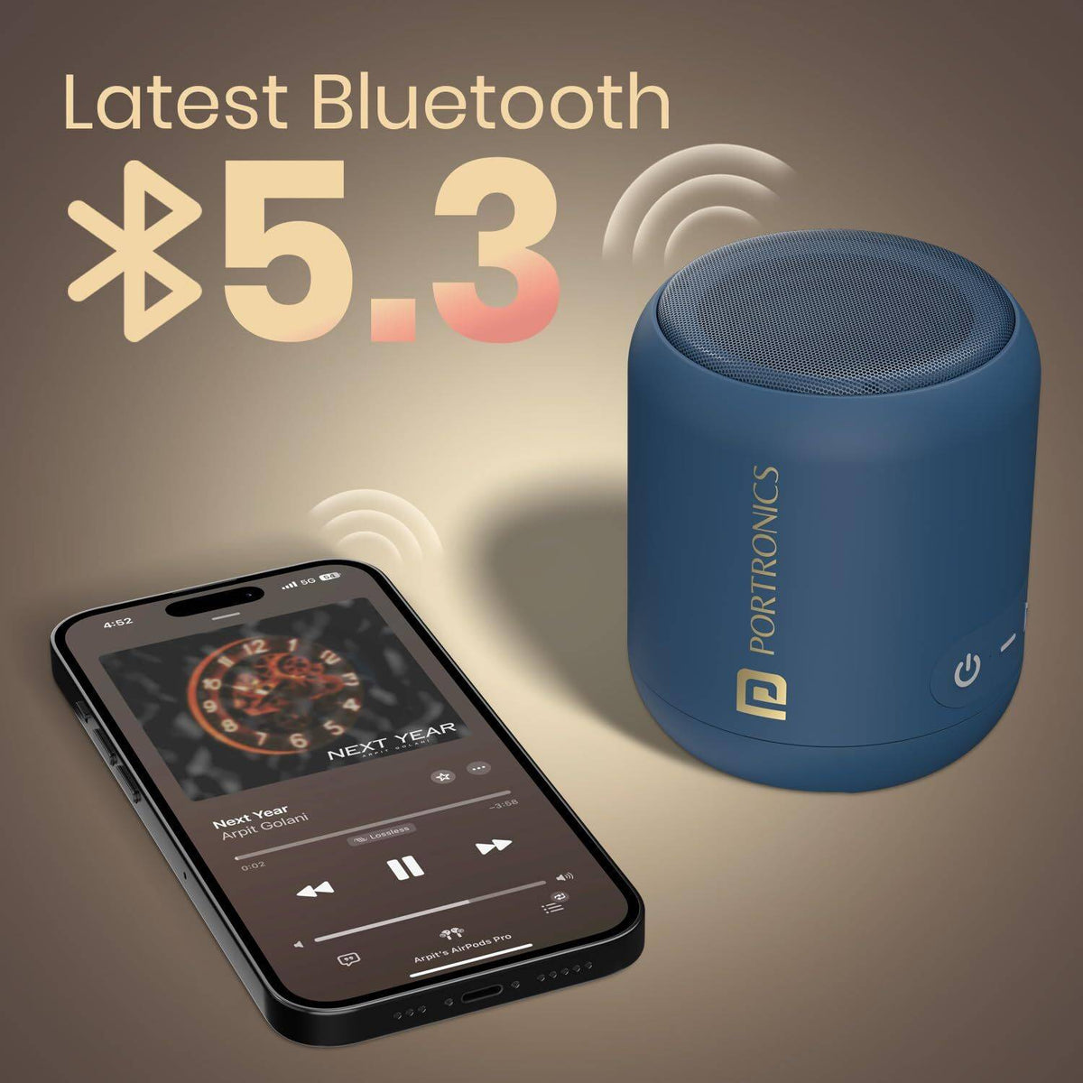 Portronics SoundDrum 1 12 W Bluetooth Speaker (Blue, Mono Channel)