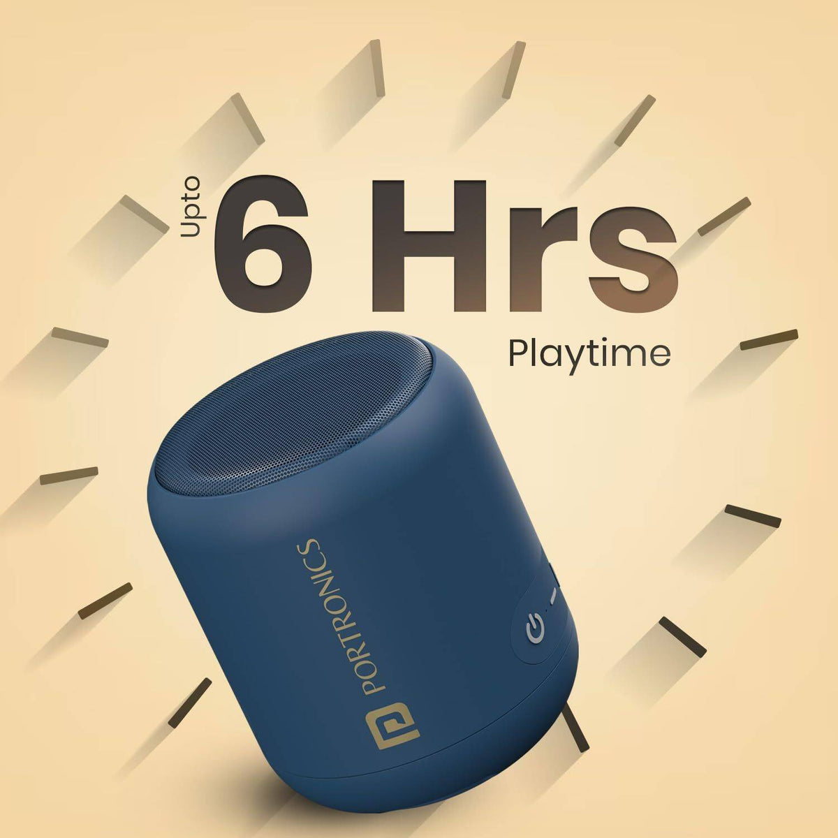 Portronics SoundDrum 1 12 W Bluetooth Speaker (Blue, Mono Channel)