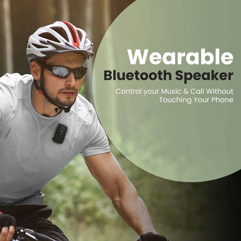 Portronics Talk Three Wearable with Mic,Spring Clip-On,10Hours Playtime 2 W Bluetooth Speaker (Black, Mono Channel)