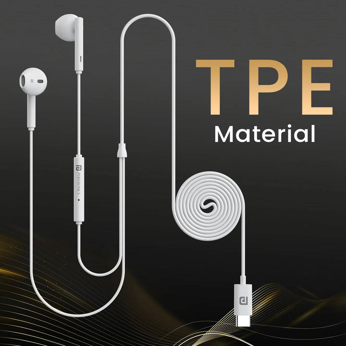 Portronics POR 2749 Wired Headset (White, In the Ear)