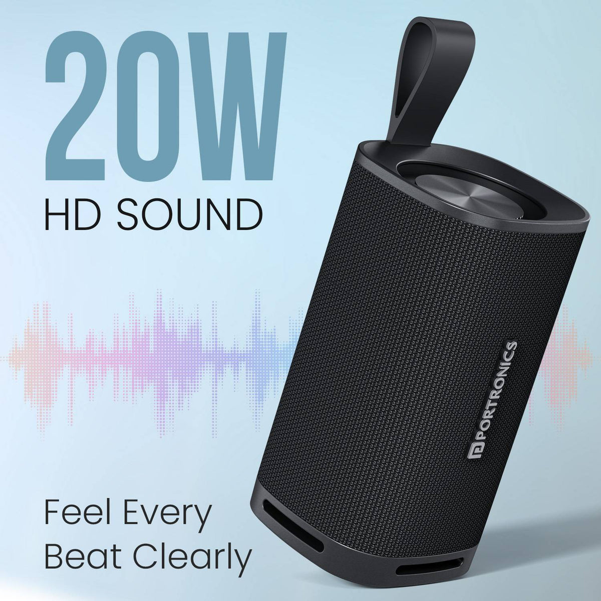 Portronics Fynix Mini 20W HD Sound Portable Bluetooth Speaker,4 Hours,Type C Charging 20 W Bluetooth Speaker (Black, Stereo Channel)