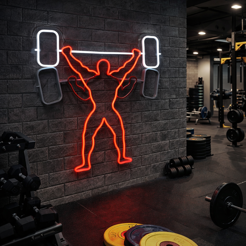 ? Power Lift Neon LED Wall Sign – Gym Motivation Light Art Neonsignsindia