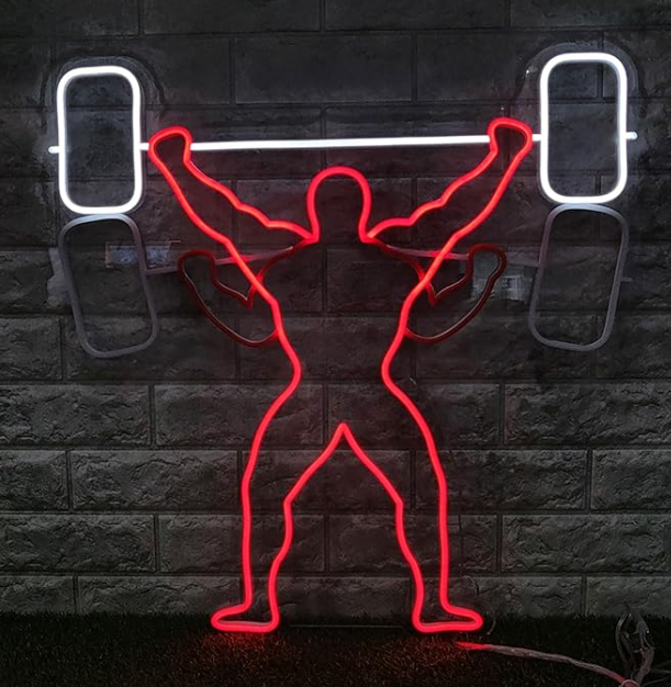 ? Power Lift Neon LED Wall Sign – Gym Motivation Light Art Neonsignsindia