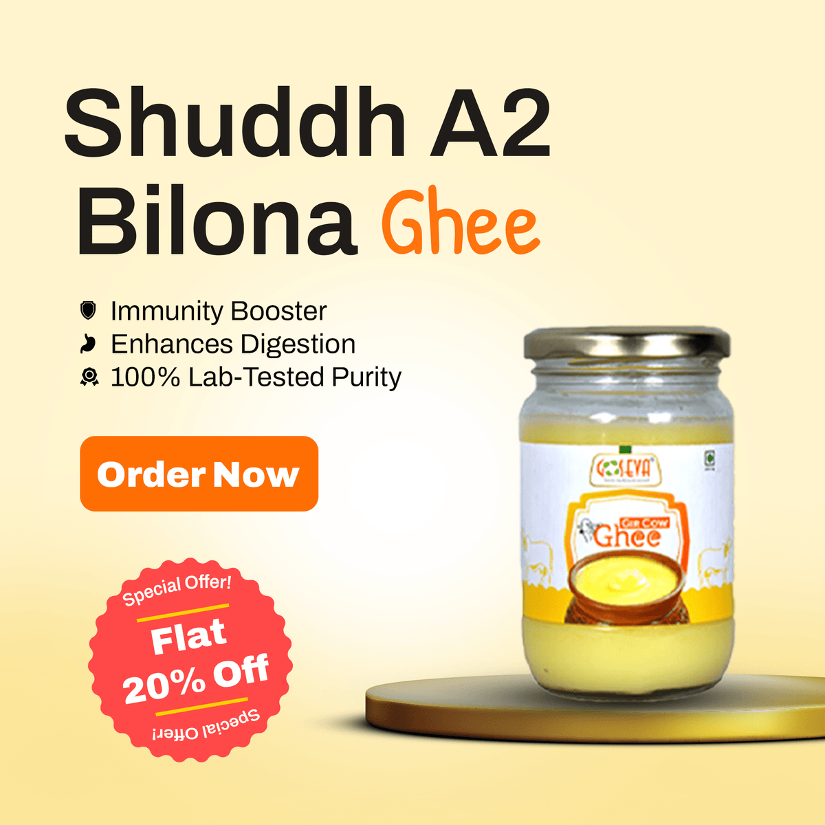 Pure A2 Gir Cow Ghee – Traditional Vedic Purity for Modern Wellness