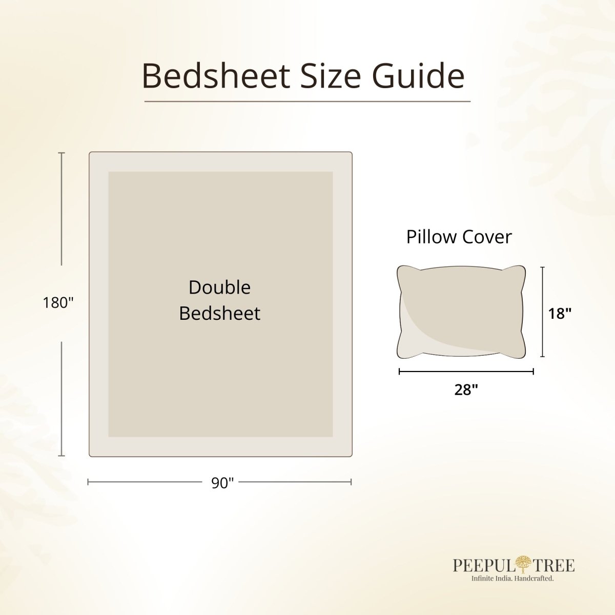Hand Printed Cotton Bed sheet with Pillow Covers in Teal and Off White