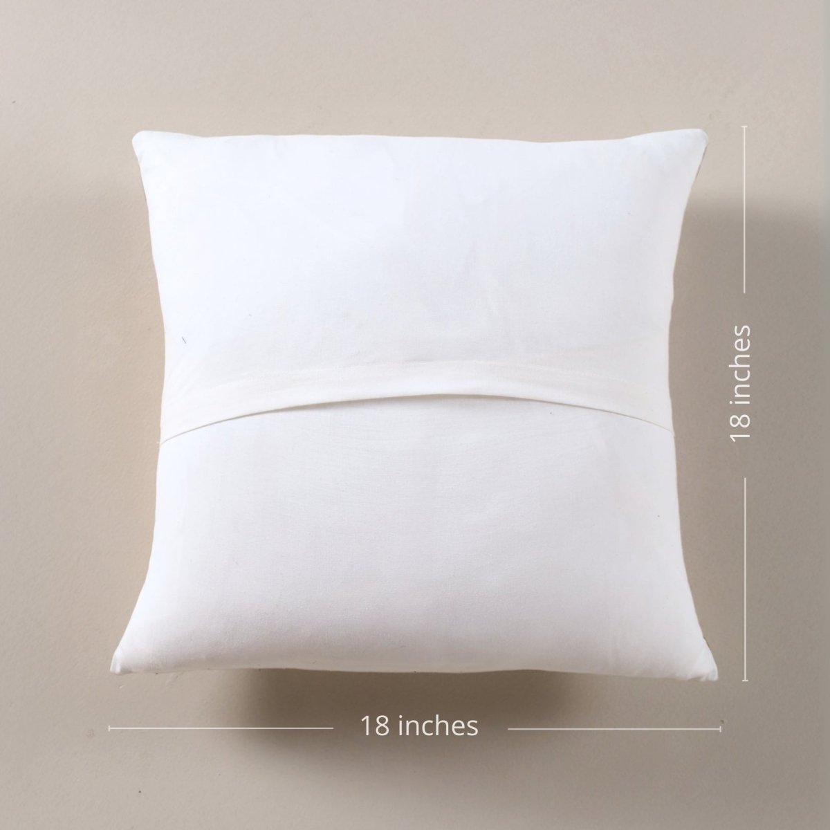 Pure Cotton Cushion Covers Hand Block Printed in Ivory and Rust Floral Pattern | 18 x 18 inches |  Single or Combo Pack Available