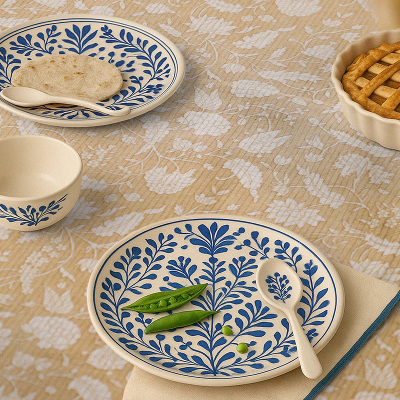 Handprinted Table Cloth in Pure Cotton for a 6 seater dining table