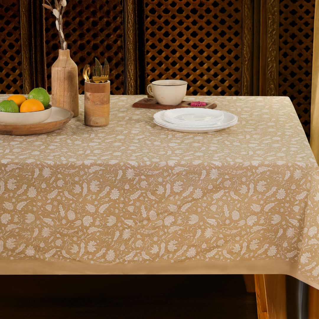 Handprinted Table Cloth in Pure Cotton for a 6 seater dining table