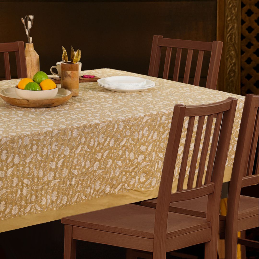Handprinted Table Cloth in Pure Cotton for a 6 seater dining table