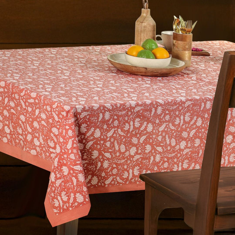 Handprinted Table Cloth in Pure Cotton for a 6 seater dining table