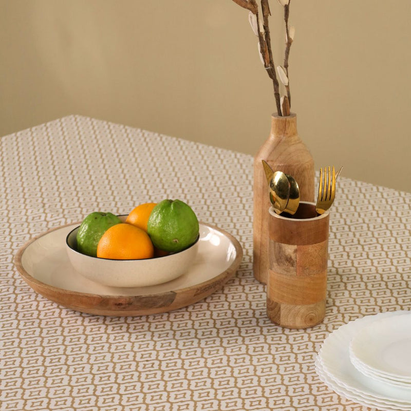 Handprinted Table Cloth in Pure Cotton for a 6 seater dining table