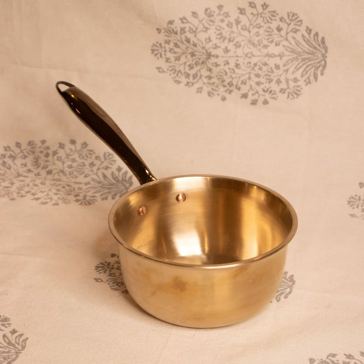 Kansa Tulsi Sauce Pan with Heat Resistant Handle-7