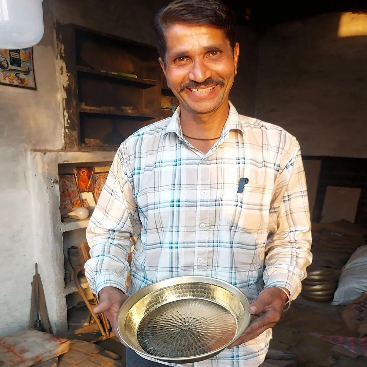 Rakesh Ji Ka Brass Paraat - Medium 10" (Without Tin Coating)