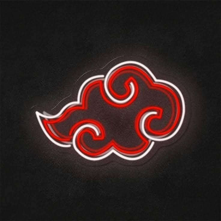 Red Cloud Neon Wall Light – LED Anime-Style Neon Sign Game room Neonsignsindia