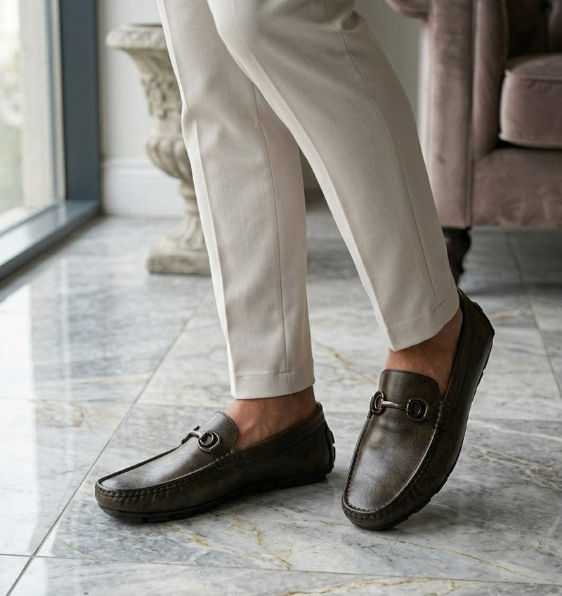 DevidOff-Learher Loafers- Brown/ Black-1