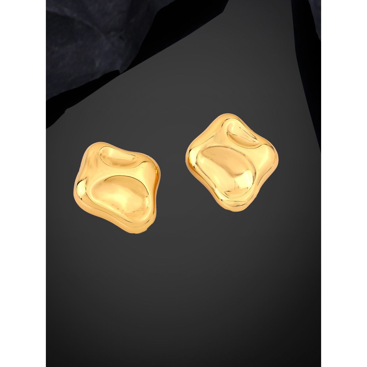 Party Gold Stud Earrings Women 18K Gold Plated Hypoallergenic