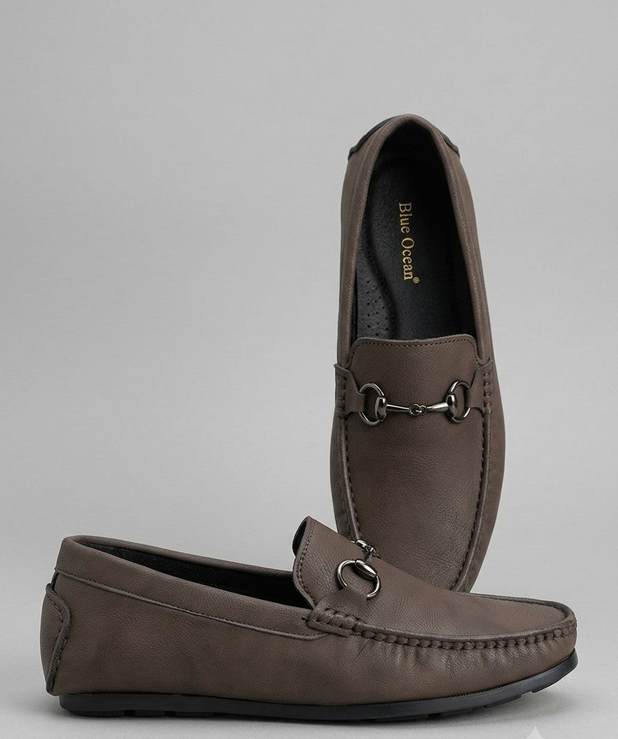Blue Ocean- Leather Loafers- Brown-2