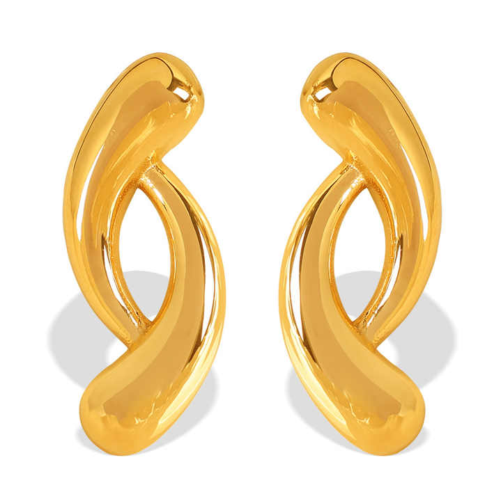K-Style Minimalist Stud Earrings 18K Gold Plated Anti-Tarnish
