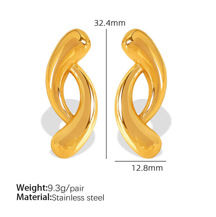 Korean Gold Stud Earrings Women Lightweight Daily Wear India