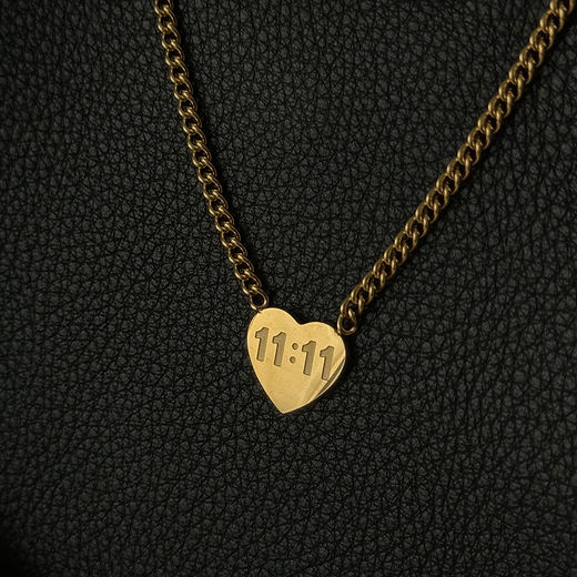 11:11 Manifestation Pendant Necklace 18K Gold Finish Women Jewellery