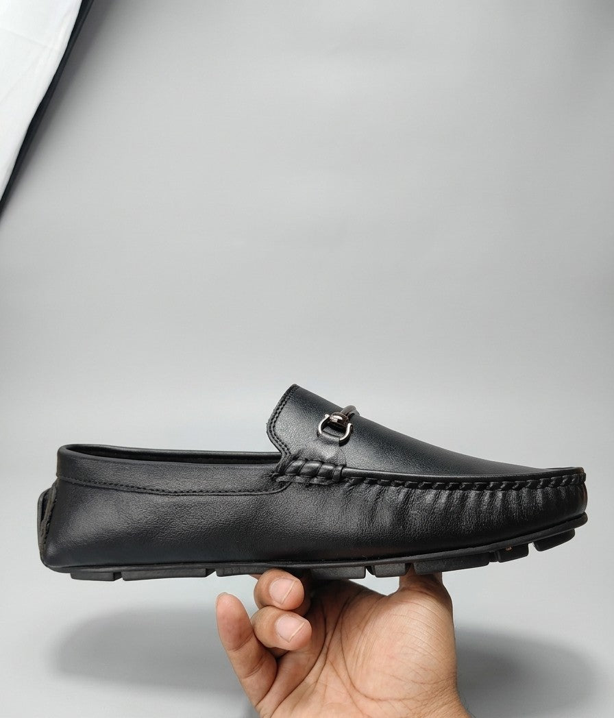 London Eye- Leather Loafers- Black-2