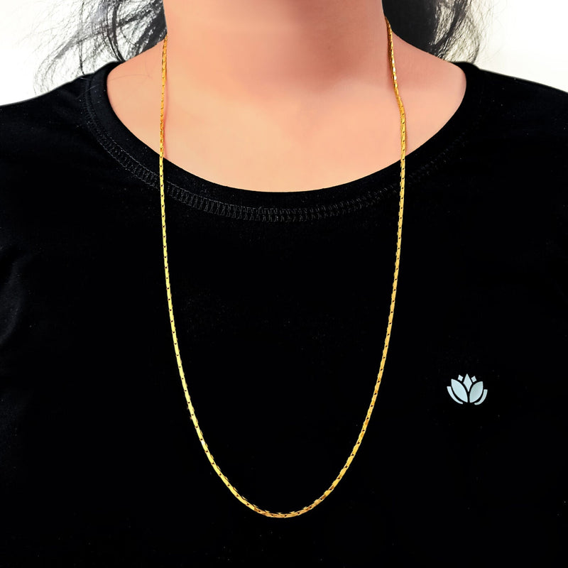 Thin Minimal Chain Close Up Gold Plated UniqueJewels.in