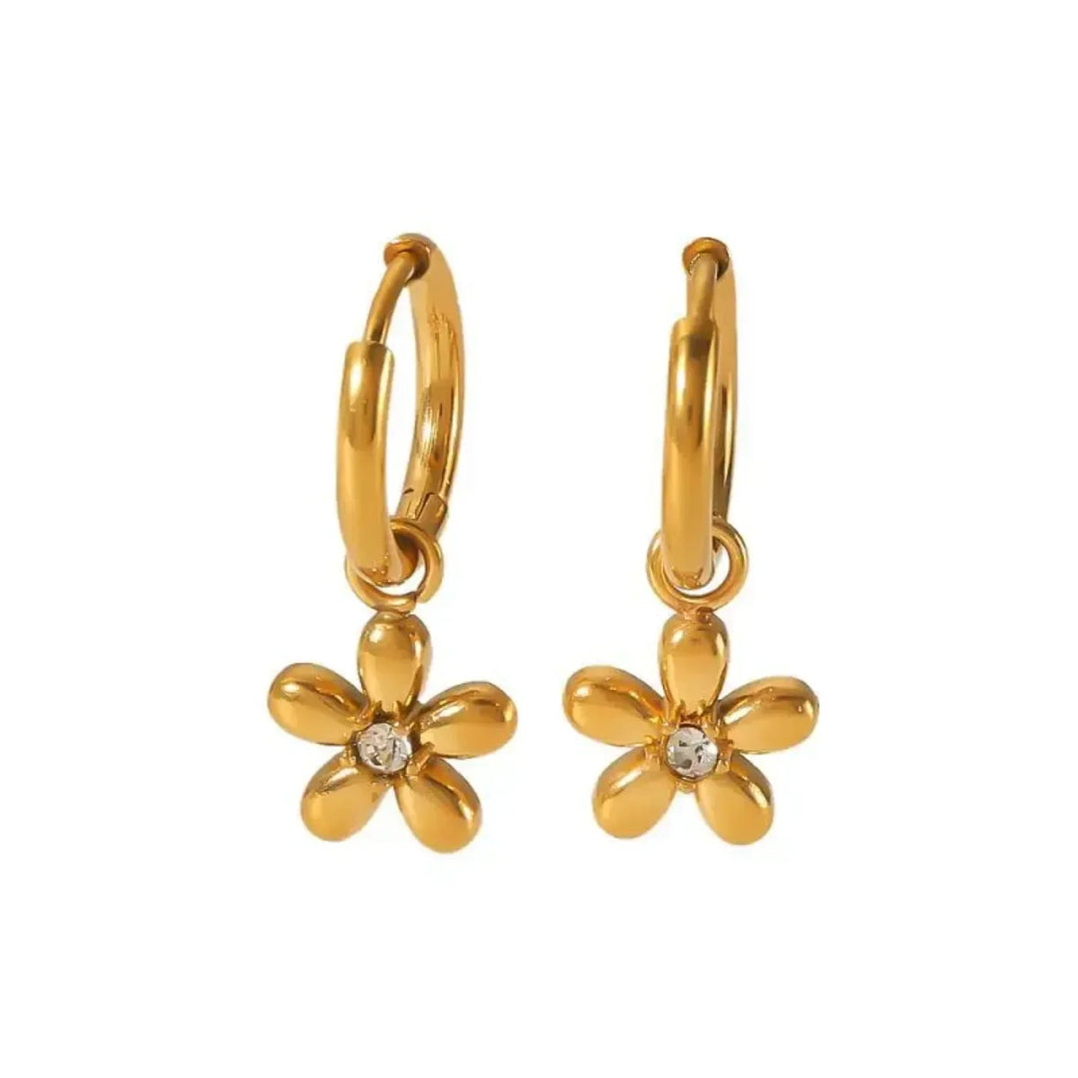 Artistic Flower Hoop Earrings