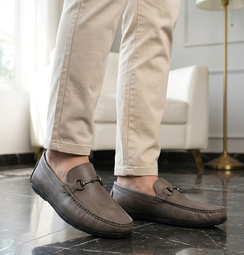 Blue Ocean- Leather Loafers- Brown-1
