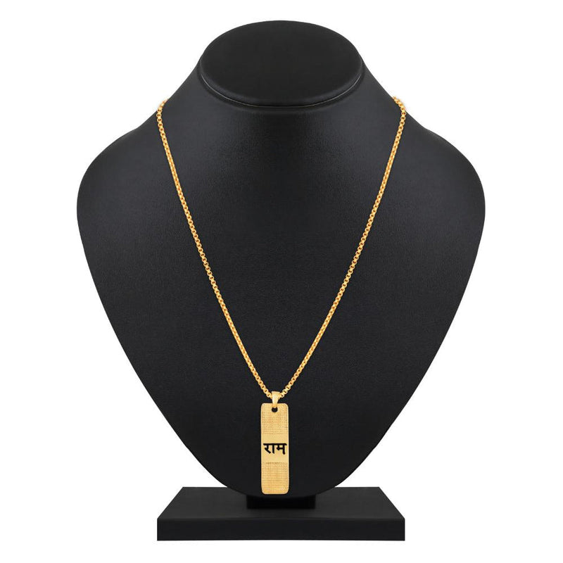 OM Pendant Gold Chain Men Anti-Tarnish UniqueJewels.in