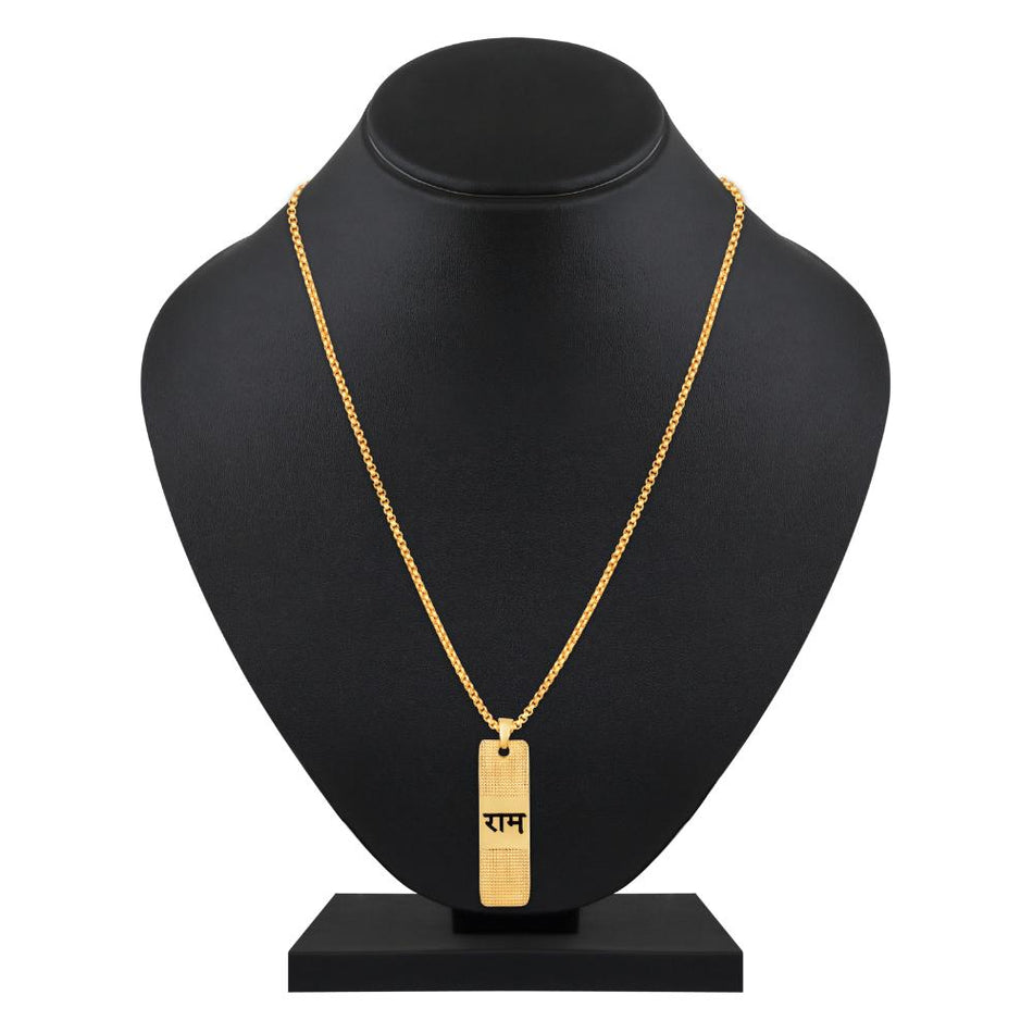 OM Pendant Gold Chain Men Anti-Tarnish UniqueJewels.in