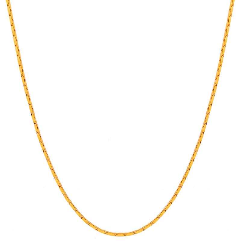 Thin Gold Plated Chain Necklace Men Anti-Tarnish India