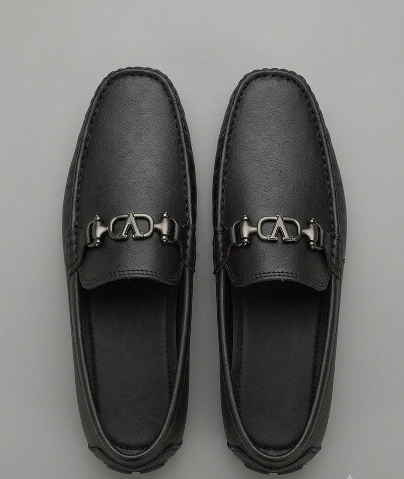 TopLine-Leather Loafers- Black-5
