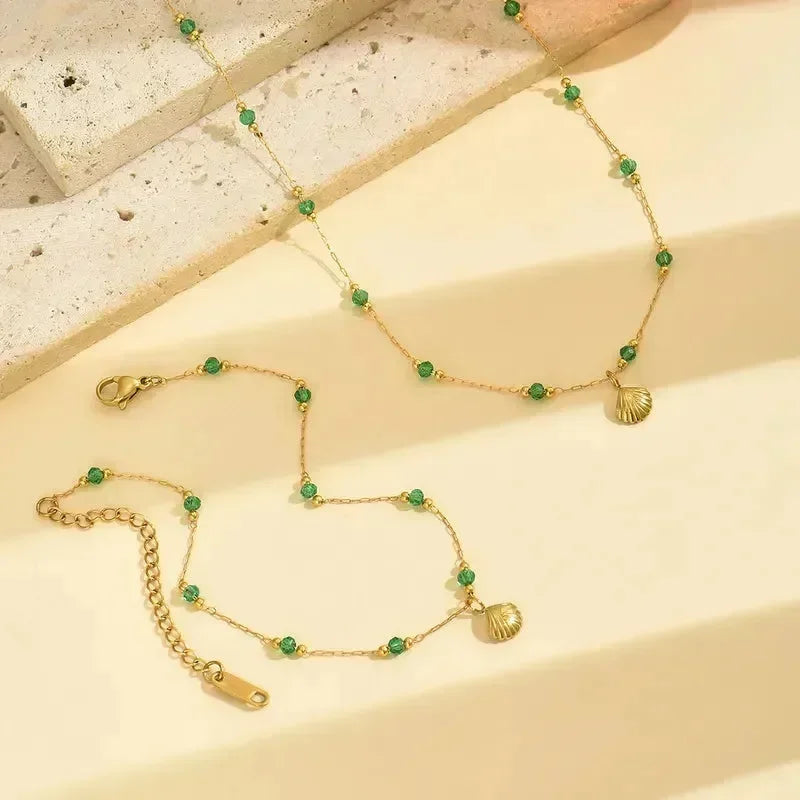 Luxy Shell Necklace & Bracelet