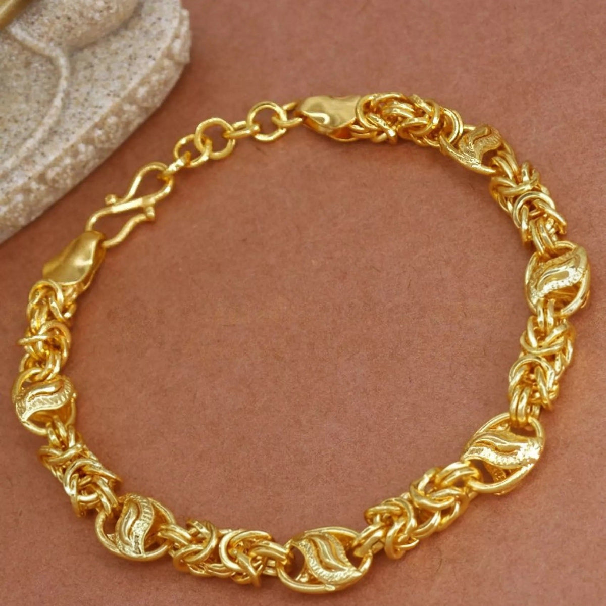 Nawabi Style Designer Bracelet 22K Gold PVD Water-Resistant Men
