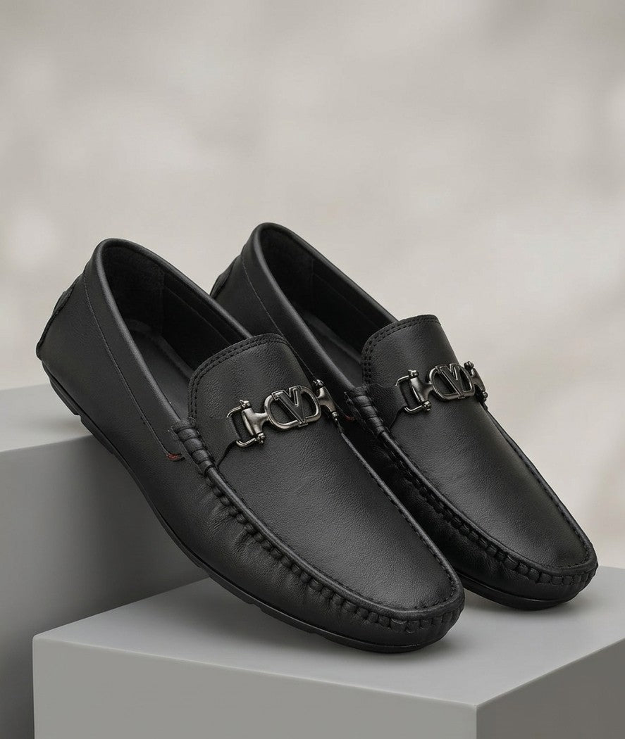 TopLine-Leather Loafers- Black-6