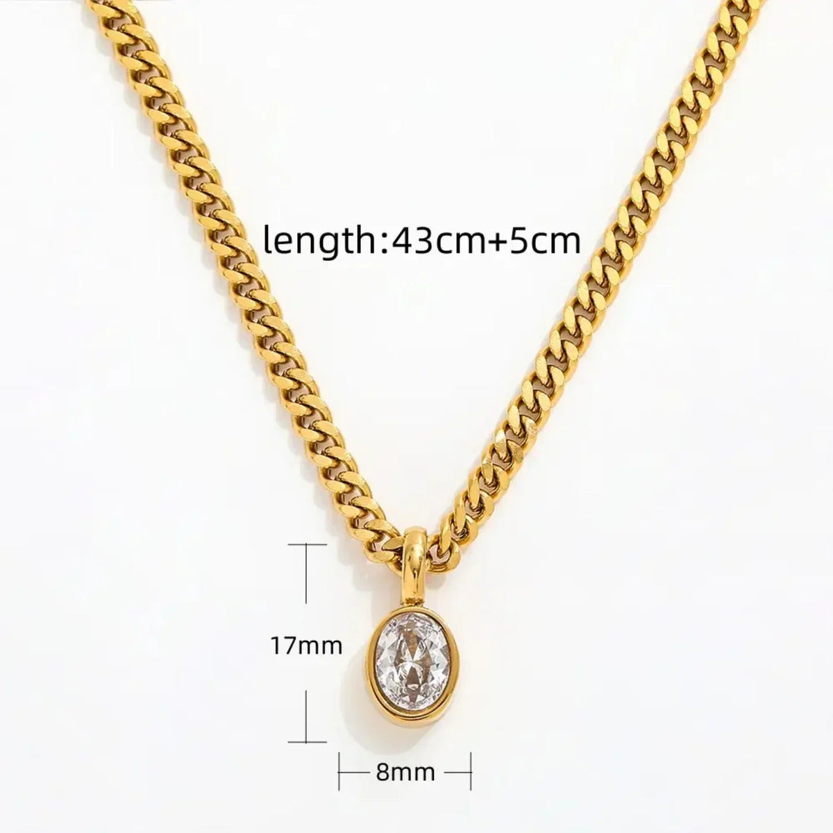 Modern Oval Chain Necklace