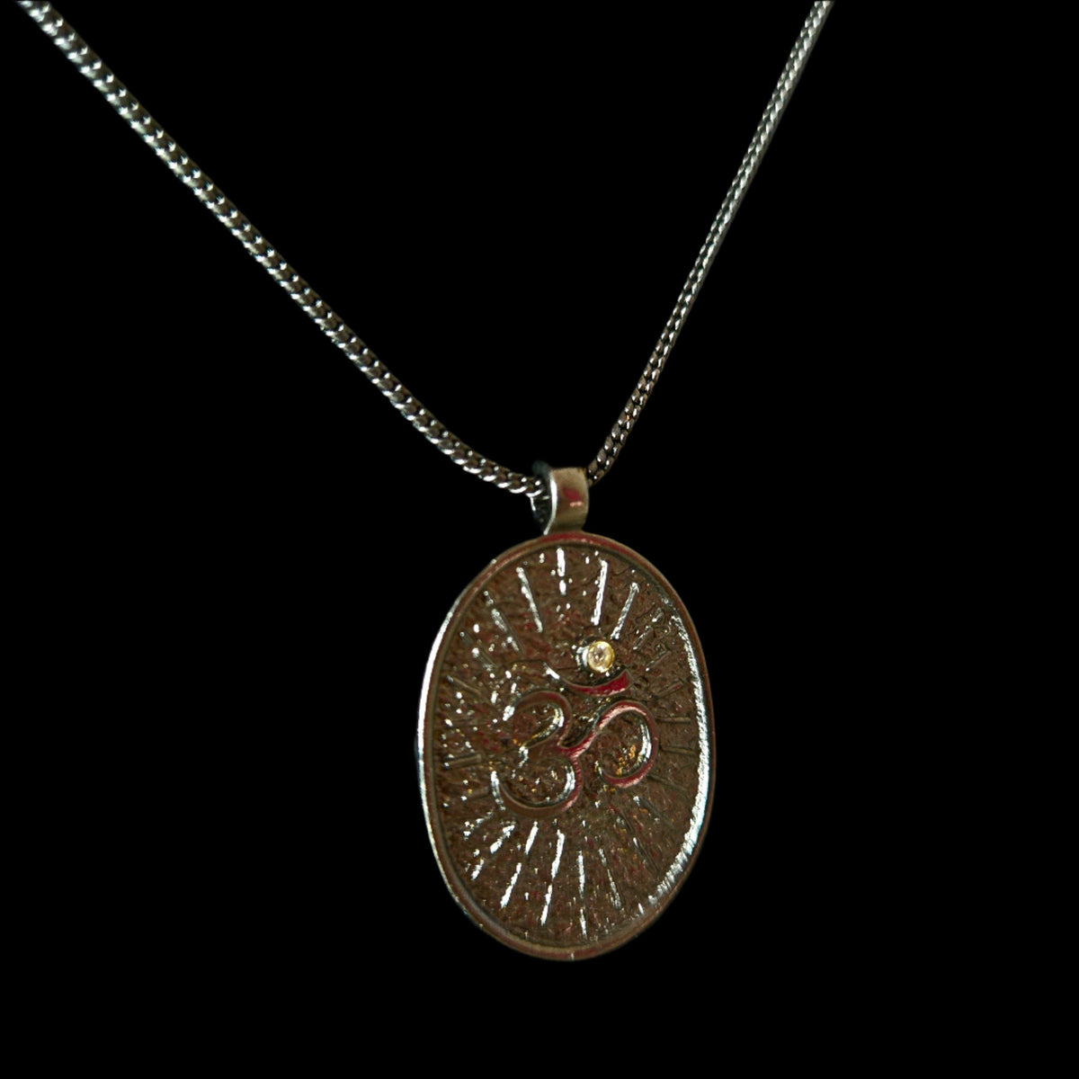 OM Pendant Black Colour Variant Handcrafted Men UniqueJewels.in
