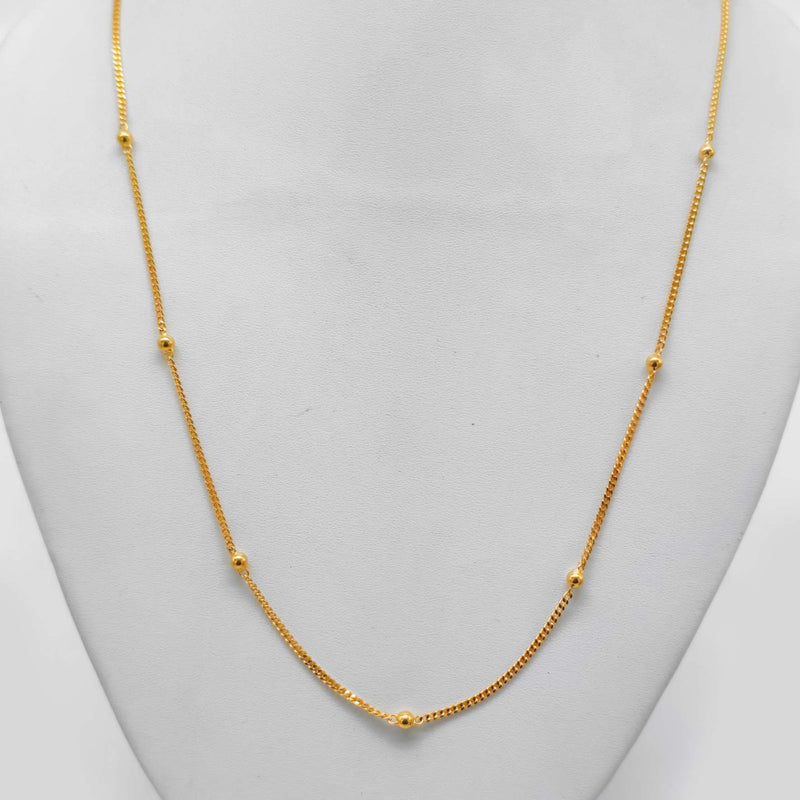 Gold Plated Minimal Chain Close Up Women India