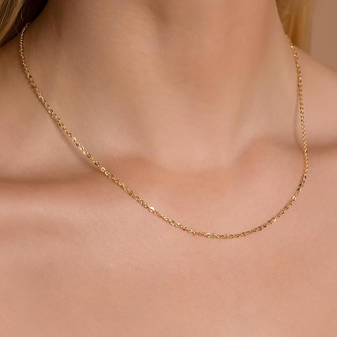 Gold Plated Anchor Chain Necklace Women Daily Wear India
