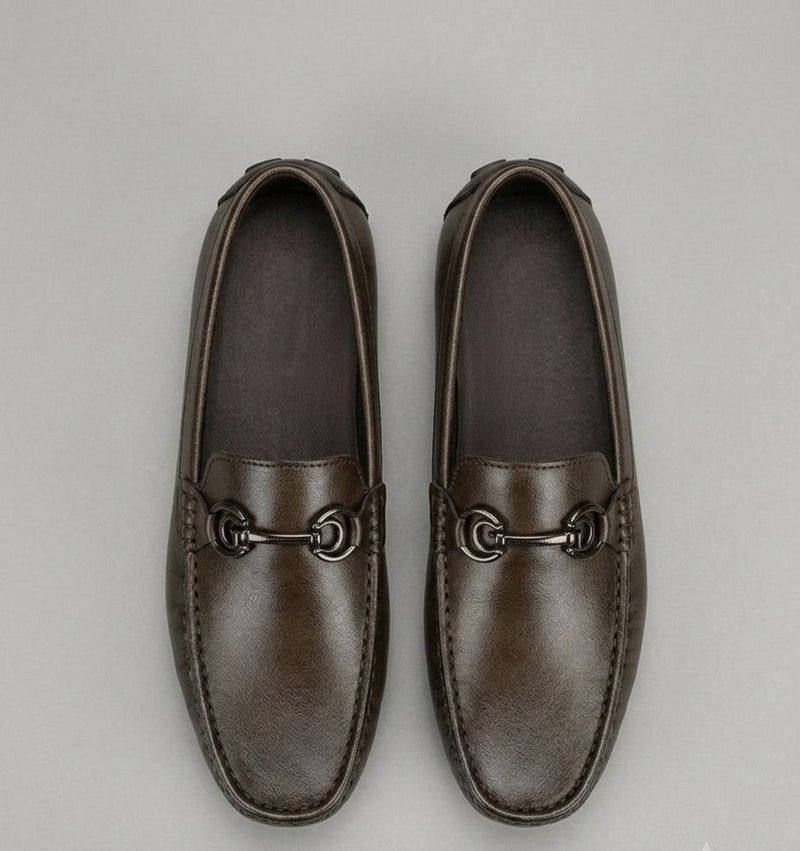 DevidOff-Learher Loafers- Brown/ Black-4