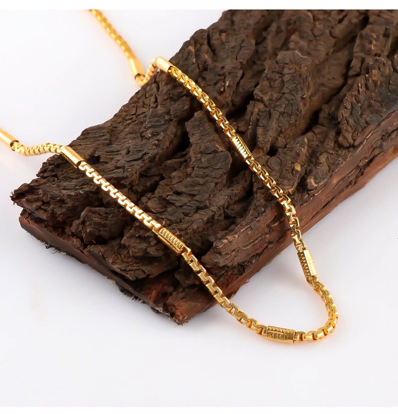 Molded Pattern Chain 22K Gold Plated 316L Surgical Steel Men India