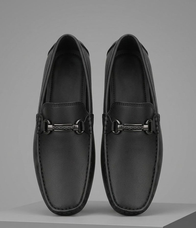 TopLine-Leather Loafers- Black-3