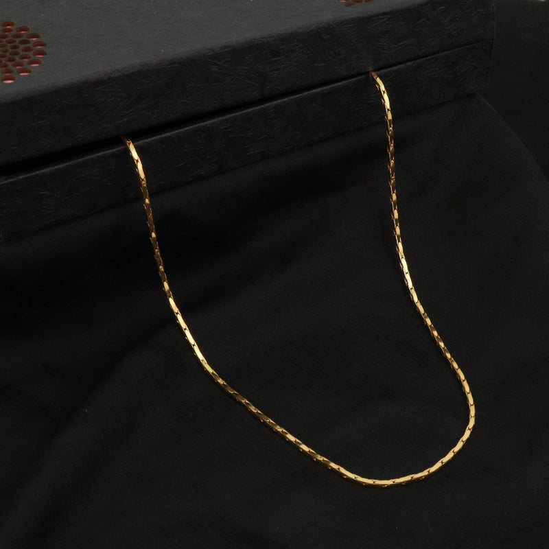 22K Gold Thin Minimal Chain Men Lightweight Daily Wear
