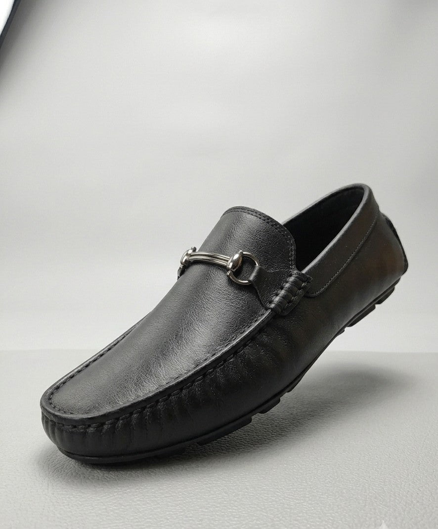 London Eye- Leather Loafers- Black-3