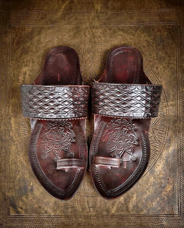 Premium Angatha Patta Kolhapuri- Dark Brown-4
