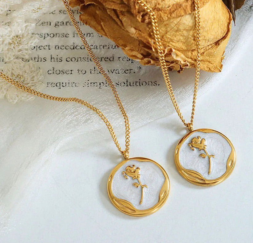 Belle Rose Necklace UniqueJewels.in 22K Gold Plated Jewellery