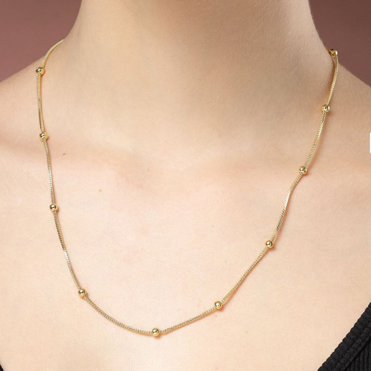 Gold Plated Minimal Chain Women 22K Gold PVD Waterproof
